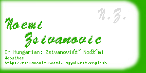 noemi zsivanovic business card